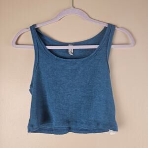 Intimately Free People Blue Ribbed Crop Top Size Medium